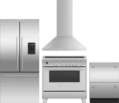 4 Piece Package Includes Refrigerator, Range, Hood And Dishwasher